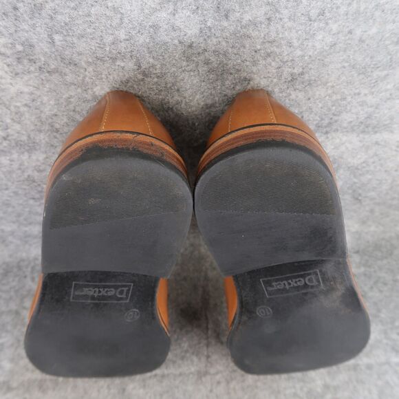 Dexter Shoes Mens 10 Oxford Derby Classic Cap Toe Formal Dress Brown Memory Foam - Picture 14 of 16